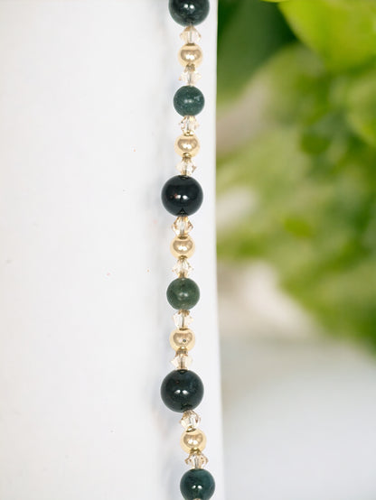 Indian Bloodstone and Gold Bracelet