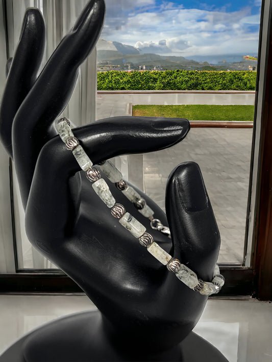 Green Tourmalated Quartz Bracelet