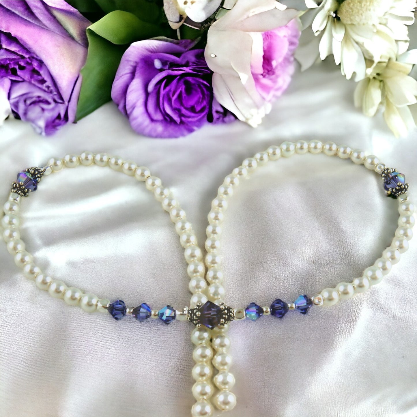 Tanzanite and Pearl Necklace