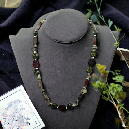 Jasper and Serpentine Necklace