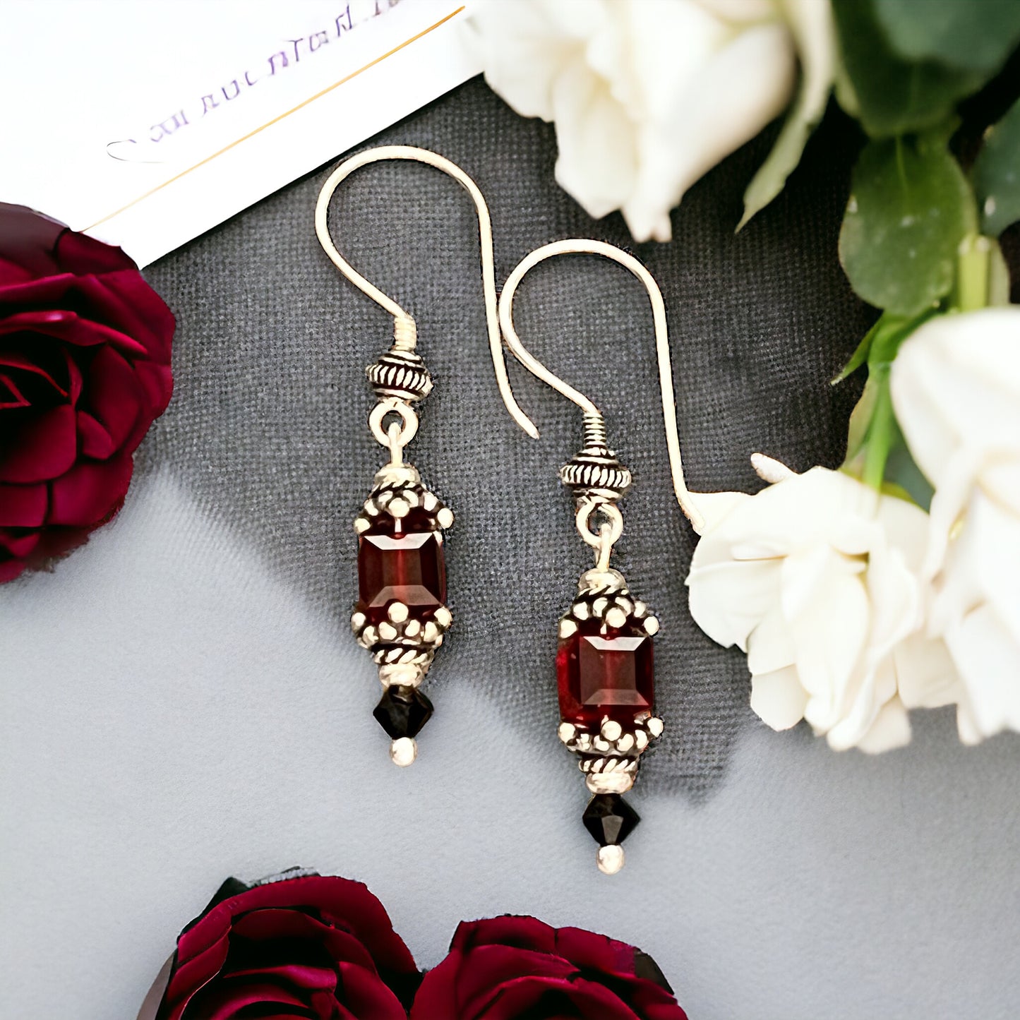 Dark Passion Sterling Silver Earrings