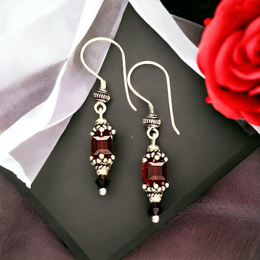 Dark Passion Sterling Silver Earrings