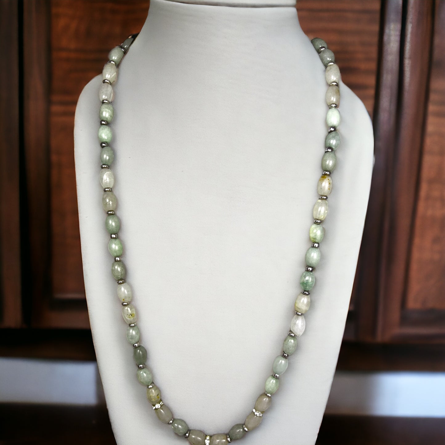 Snowflake Quartz Casual Green Necklace