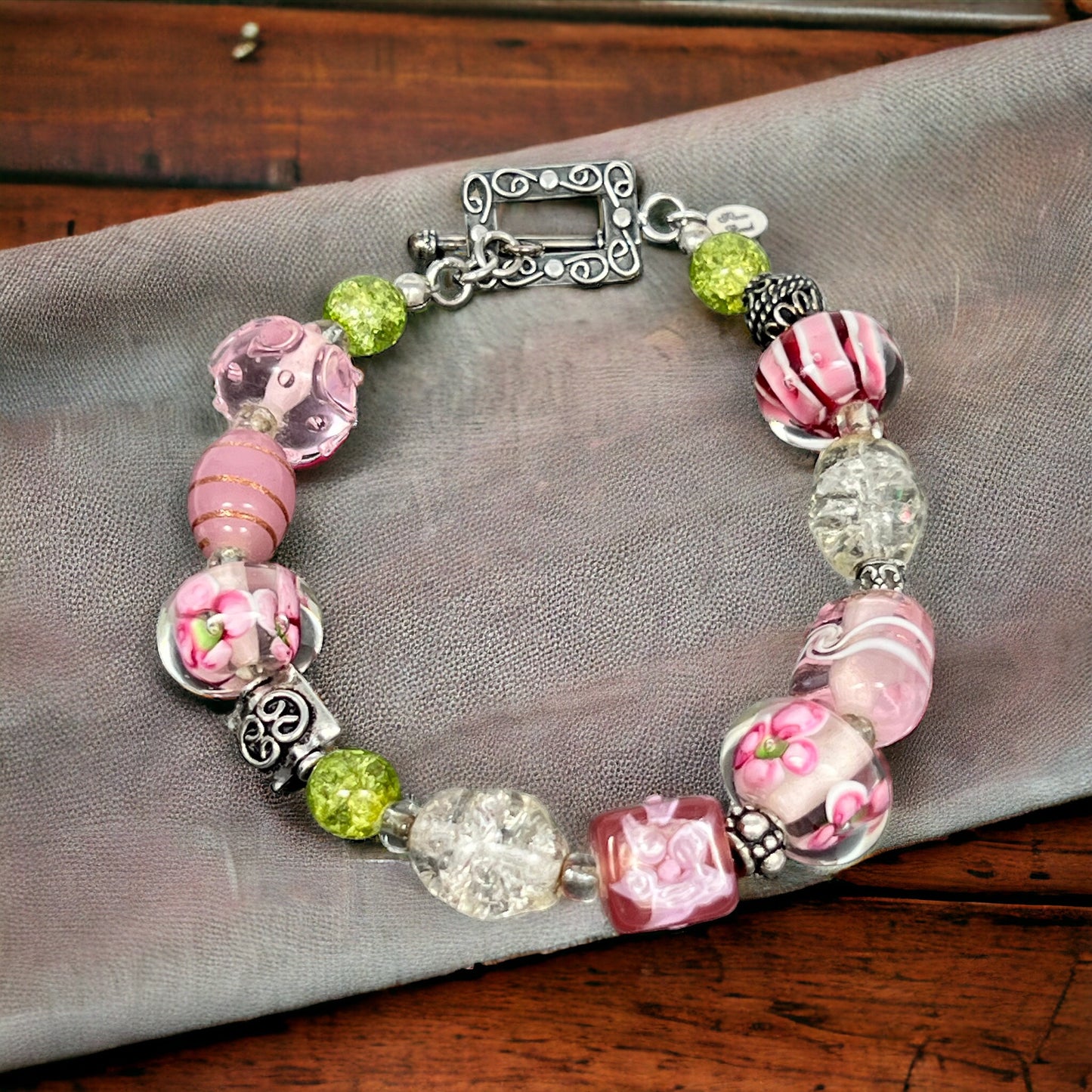 Bouquet of Pink Bracelet