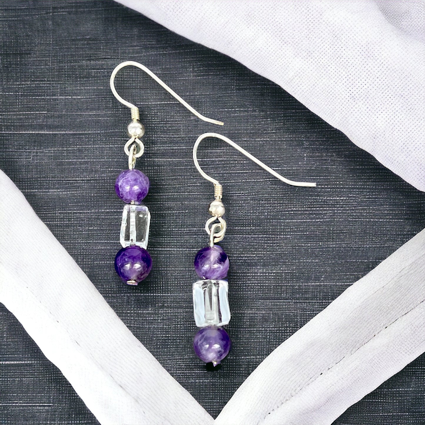 Casual Amethyst Earrings